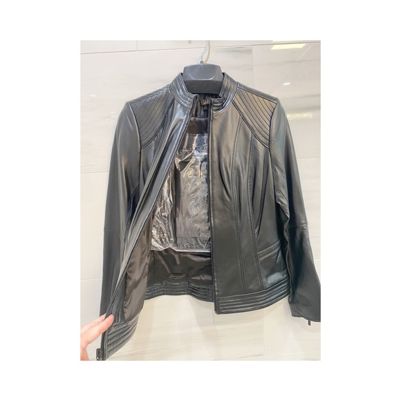 GILI Black Leather Jacket - Picture 3 of 6